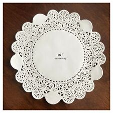 50Pcs White Greaseproof Doilies, Round (10 Inch) picture