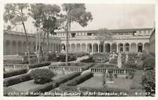 c1947 RPPC Ringling Museum Of Art Garden Courtyard Sarasota FL  Real Photo P294 picture