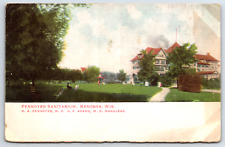 Pennoyer Sanitarium Insane Asylum Kenosha Wisconsin 1907 Postcard picture