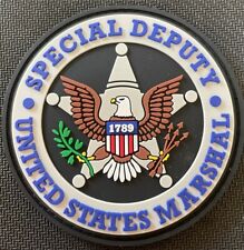 US Marshals Service - Special Deputy SIL + RWB seal vinyl +hook patch-Very Rare picture