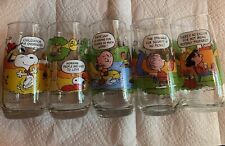 5 Vintage Snoopy Glasses Set picture