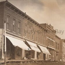 1908 RPPC West Side Square Meat Market Store Williamsburg Iowa Photo Postcard picture