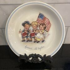 VTG Americana Collector's Plate Brownie Staffordshire Forward All Together 🇺🇸 picture