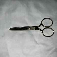 VTG CLAUSS SILVER TONE SEWING SCISSORS SHEARS 4” picture