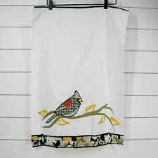 NEW Vera Bradley Dogwood Birdie Tea Kitchen Towel Embroidered Fabric picture