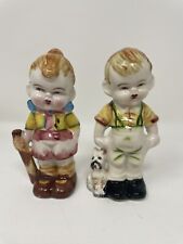 Occupied Japan Antique Figurine Boy And Girl Matching Pair  picture