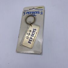 Vintage Pep Boys Manny Moe Jack Keychain Key Ring 1970s NEW Solid Brass picture