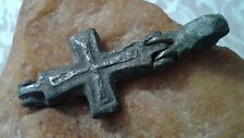 ANTIQUE LATE VIKING-AGE c.12-13th CENTURY RELIQUARY CROSS with SILVER ENGRAVING picture