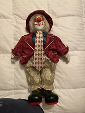 Vintage Collector’s Handcrafted Fine  Porcelain Clown. Fabulous MARDI GRAS gift picture