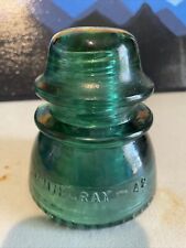 Vintage Teal Aqua Blue Green Hemingray-42 Glass Insulator Great Condition USA picture