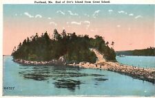 Vintage Postcard End Of Orr's Island From Great Island Portland Maine TENC Pub. picture