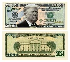 Pack of 100 Donald Trump 2024 Re-Election Presidential Novelty Dollar Bills picture