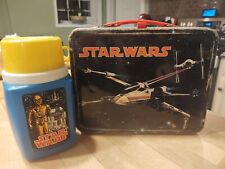Vintage 1977 Star Wars Metal Lunch Box and Thermos picture