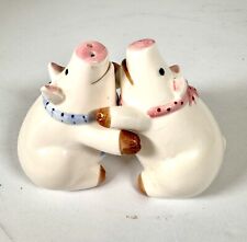 Darling Vintage Hugging Pigs Salt & Pepper Shakers OCI Omnibus Taïwan picture