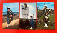 Vintage UNUSED Postcards~ Nova Scotia Canada ~PIPERS Highland Bagpipes Players picture
