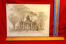 Large Photo Of Etching NH State Capitol Bldg Concord c1860s Signed Kimball picture