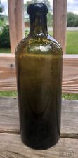 Antique DARK GREEN Glass HUNYADI JANOS Saxlehner’s Bitterquelle 9.125” bottle picture