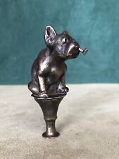Boston Terrier/French Bull Dog With Pipe Pipe Tamper, Solid Fine Pewter picture
