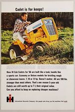 1966 Print Ad International Harvester IH 12-HP Cub Cadet Lawn & Garden Tractors  picture
