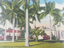 C 1948 Beautiful Residences Homes on Lakeside Dr Lake Worth FL Linen Postcard picture