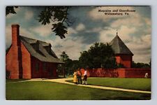 Williamsburg VA-Virginia, Magazine and Guardhouse, Antique Vintage Postcard picture