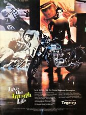Vintage 1968 Triumph motorcycle original color ad CY090 picture