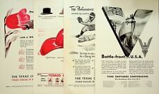 FOUR 1934-1940's TEXACO AND MOTOR OIL ADS - FC-12B picture