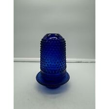 Cobalt Blue Glass Fairy Lamp Light Candle Holder-AS IS picture