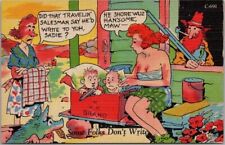 1940s RAY WALTERS Linen Postcard 
