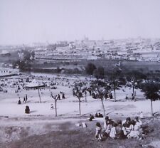 PANORAMA of Madrid, Spain (On A Feast Day), c1910's Magic Lantern Glass Slide picture