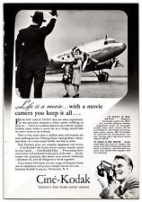 1940s Cine-Kodak Cameras American Airlines DC3 - Original Print Advertisement picture