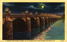 Vintage Postcard- MARKET STREET BRIDGE, HARRISBURG, PA. picture
