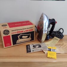 Vintage GE General Electric F70 100F70 Custom Steam & Dry Iron W/ Box WORKS  picture