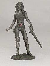 Female Warrior Wielding Sword, Pewter Fantasy Figure picture