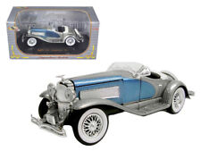 1935 Duesenberg SSJ Convertible Blue and Silver 1/32 Diecast Model Car by picture