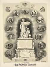 Antique Odd Fellows Illustrated Art print poster ring IOOF certificate record picture
