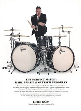 2019 Print Ad of Gretsch Brooklyn Series Drum Kit w Karl Brazil picture