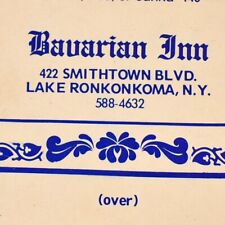 1970s The Bavarian inn Restaurant Menu Smithtown Blvd Lake Ronkonkoma New York 1 picture