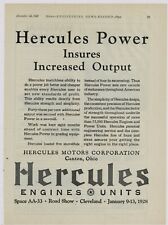 1927 Hercules Motors Co. ad: Engines & Power Units - Insure Increased Output picture
