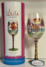 Lolita Drama Queen Hand Painted Wine Glass picture