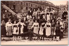 VINTAGE POSTCARD GROUP OF LIBERATED ALSACIANS AT STRASBOURG (FRANCE) END OF WW I picture