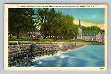 Skaneateles NY St James Episcopal Church Lake New York c1954 Vintage Postcard picture