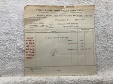 1915 March Brownback Stove Company Pottstown PA Billhead Receipt Bill Vtg picture