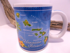 Hawaiian Islands Map Mug Coffee Cup Blue and White by Island Heritage 2013 picture
