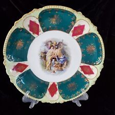 Antique Royal Bavarian PMB China Figural Portrait 12 inch Plate Platter Germany picture