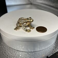 LITTLE FROG TRINKET BOX BY KEREN KOPAL, CRYSTALS, GREAT GIFT OR COLLECTION PIECE picture