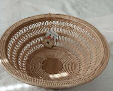 Vintage Handcrafted Vintage Cambodian Weaved Basket Estate picture
