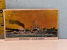 Destroyer U.S.S. Edison Official U.S. Photograph no. 23 of 60 Trade Card picture