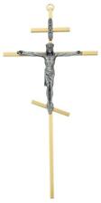 Beautiful Brass Greek Crucifix Silver Size 10in Comes Boxed picture