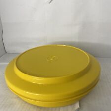 Vintage Tupperware #1336 Seal-N-Serve Bowl w/ Lid Retro Yellow 8” picture
